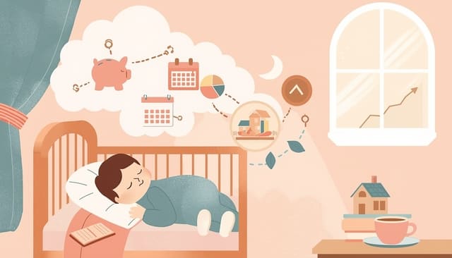 Младенец спит в кроватке